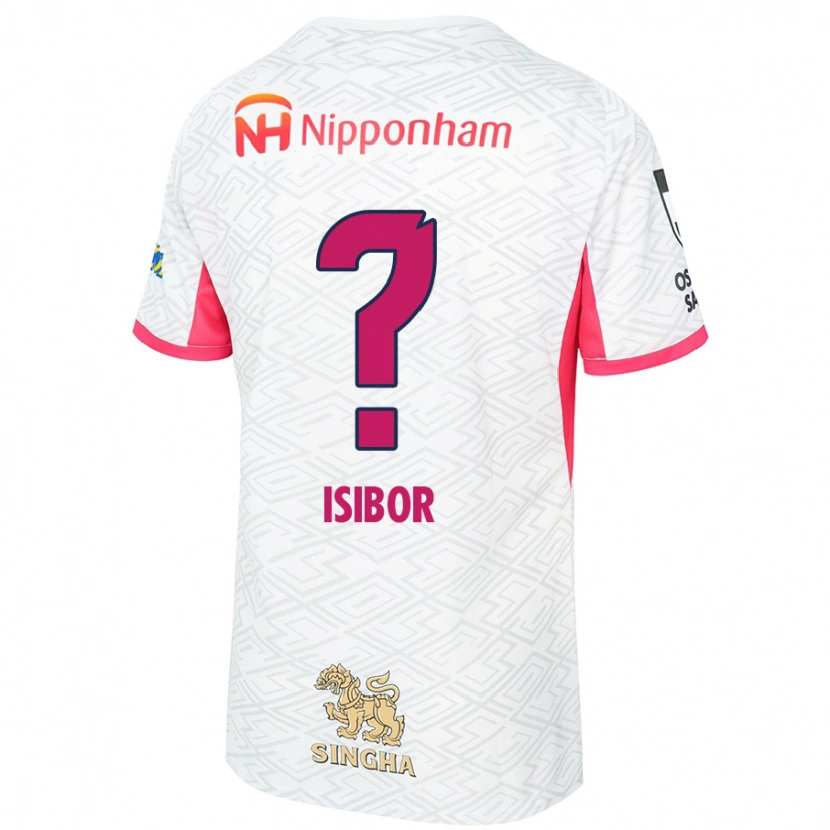 Danxen Herren Ken Isibor #0 Weiß Sakura Rosa Auswärtstrikot Trikot 2025/26 T-Shirt