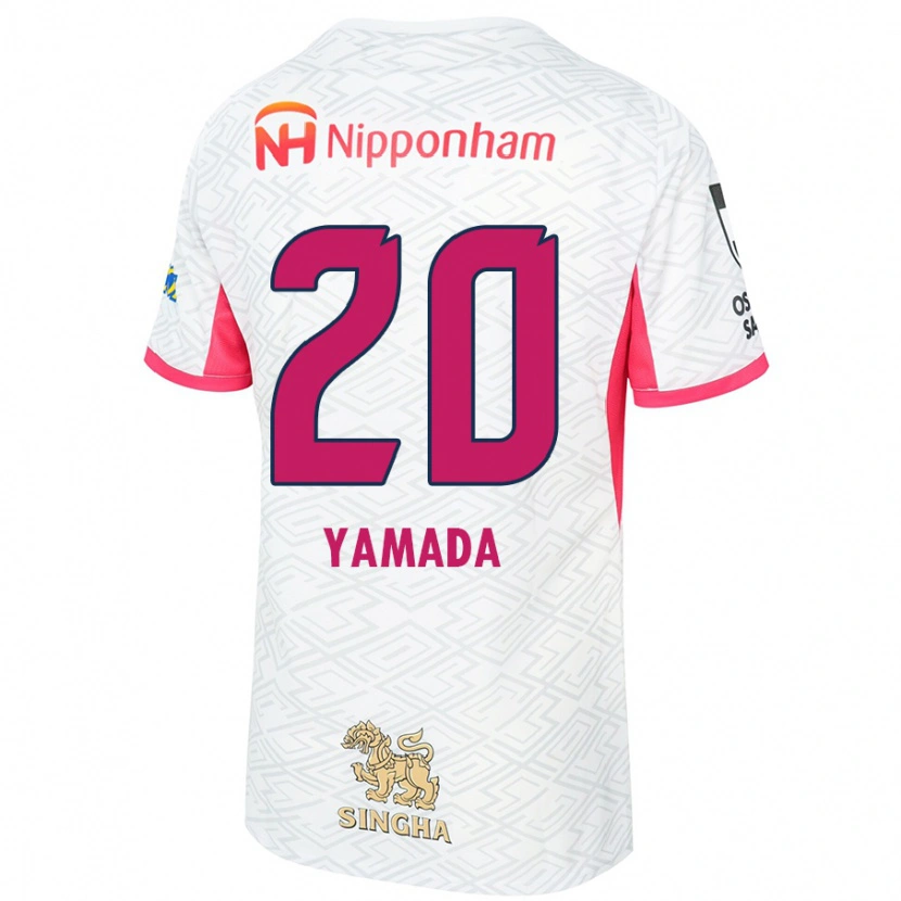 Danxen Herren Kotaro Yamada #20 Weiß Sakura Rosa Auswärtstrikot Trikot 2025/26 T-Shirt