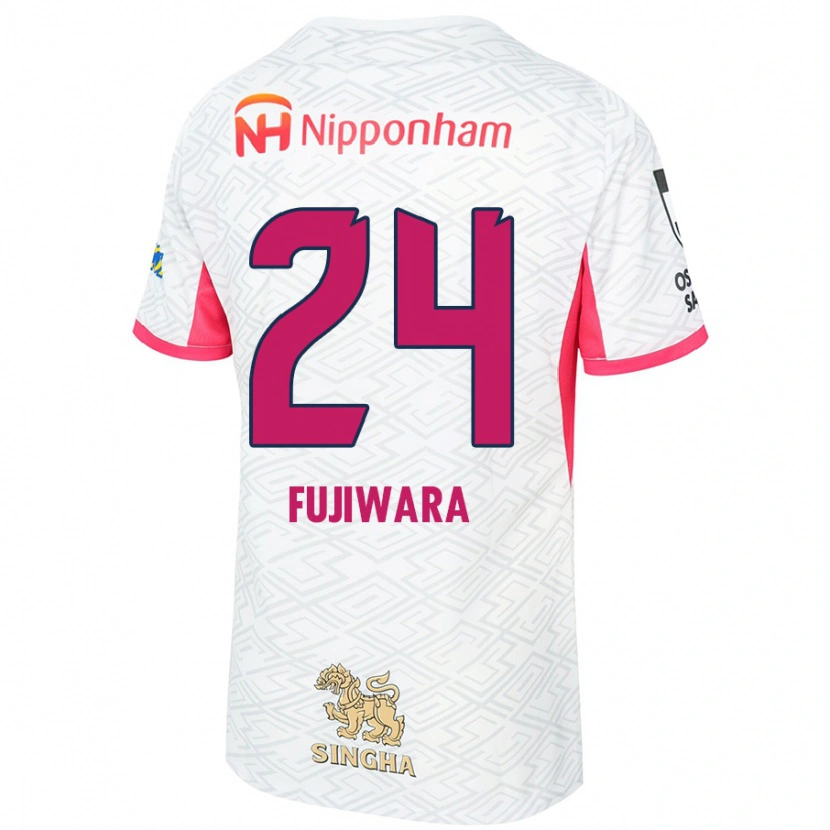 Danxen Herren Nodoka Fujiwara #24 Weiß Sakura Rosa Auswärtstrikot Trikot 2025/26 T-Shirt