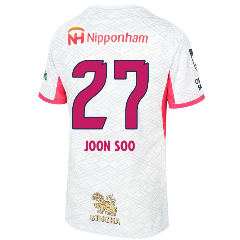 Danxen Herren Ahn Joon-Soo #27 Weiß Sakura Rosa Auswärtstrikot Trikot 2025/26 T-Shirt