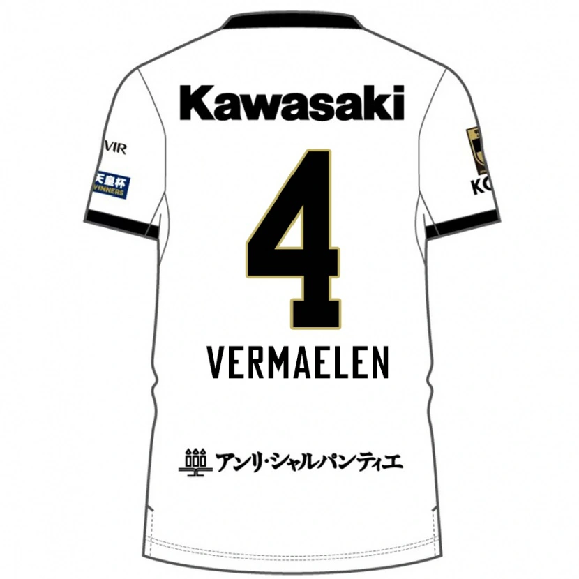 Danxen Herren Thomas Vermaelen #4 Weiß Schwarz Auswärtstrikot Trikot 2025/26 T-Shirt