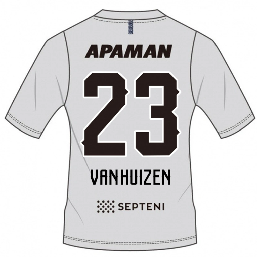 Danxen Herren Haruki Christopher Van Huizen #23 Hellgrau Auswärtstrikot Trikot 2025/26 T-Shirt