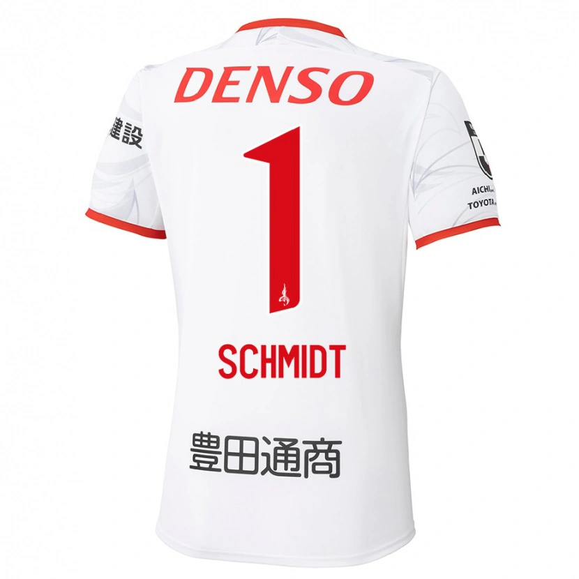 Danxen Herren Daniel Schmidt #1 Weiß Rot Auswärtstrikot Trikot 2025/26 T-Shirt