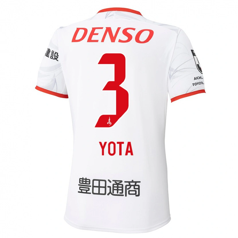 Danxen Herren Yota Sato #3 Weiß Rot Auswärtstrikot Trikot 2025/26 T-Shirt