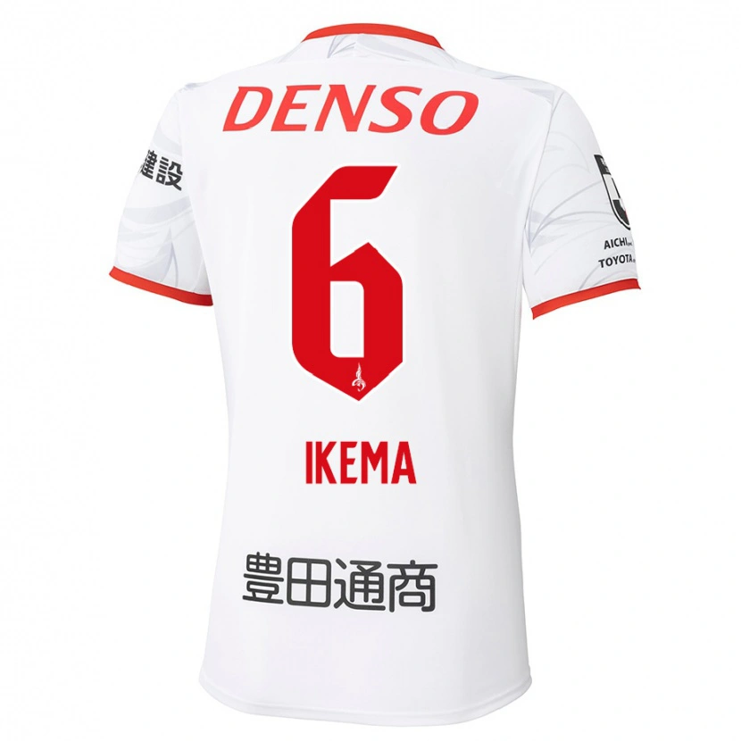 Danxen Herren Kano Ikema #6 Weiß Rot Auswärtstrikot Trikot 2025/26 T-Shirt
