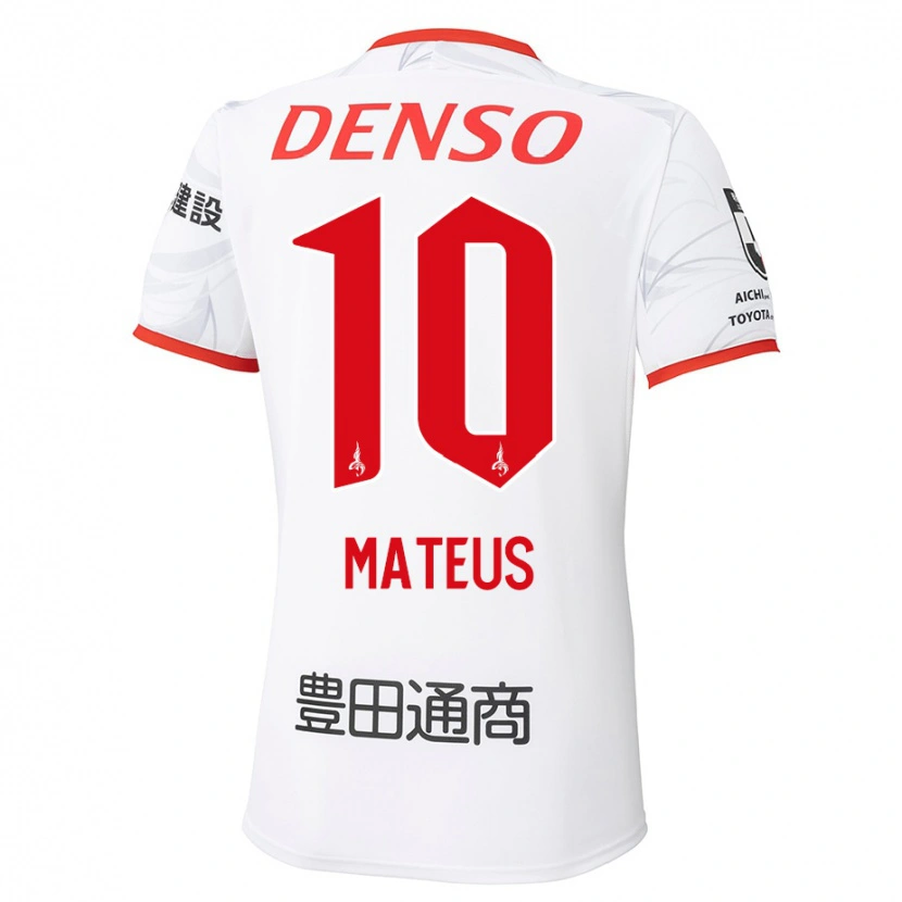 Danxen Herren Mateus #10 Weiß Rot Auswärtstrikot Trikot 2025/26 T-Shirt