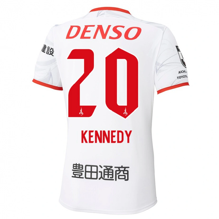 Danxen Herren Kennedy Egbus Mikuni #20 Weiß Rot Auswärtstrikot Trikot 2025/26 T-Shirt