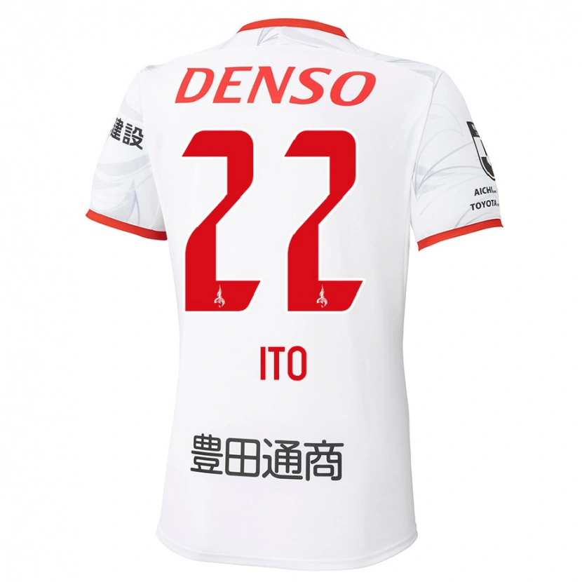 Danxen Herren Ken Ito #22 Weiß Rot Auswärtstrikot Trikot 2025/26 T-Shirt