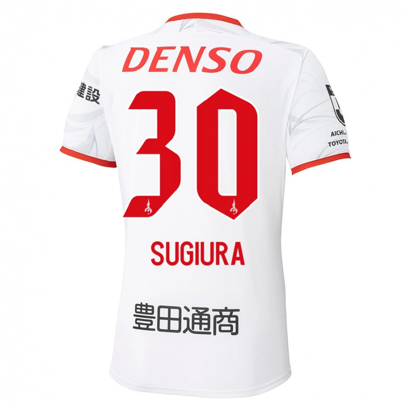 Danxen Herren Shungo Sugiura #30 Weiß Rot Auswärtstrikot Trikot 2025/26 T-Shirt