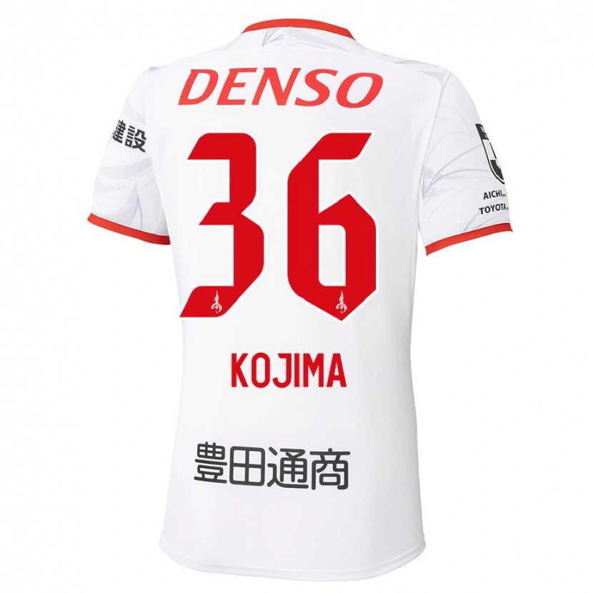 Danxen Herren Aoto Kojima #36 Weiß Rot Auswärtstrikot Trikot 2025/26 T-Shirt