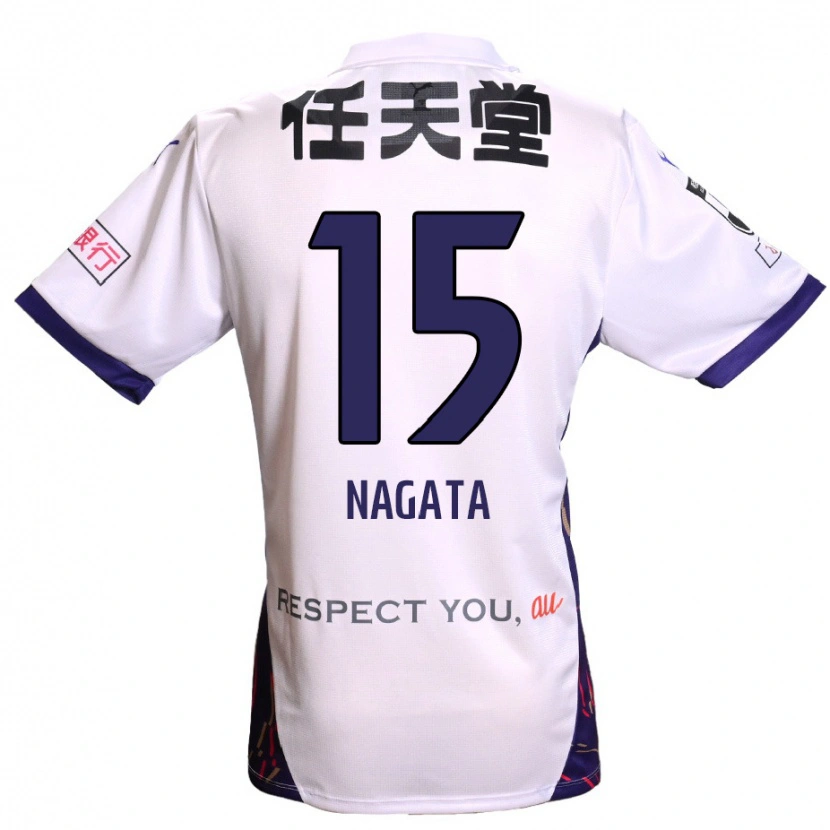 Danxen Herren Kodai Nagata #15 Weiß Lila Schwarz Auswärtstrikot Trikot 2025/26 T-Shirt