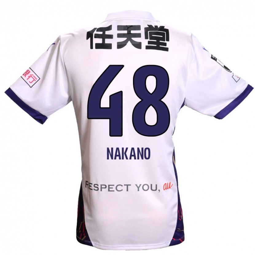 Danxen Herren Ryuma Nakano #48 Weiß Lila Schwarz Auswärtstrikot Trikot 2025/26 T-Shirt