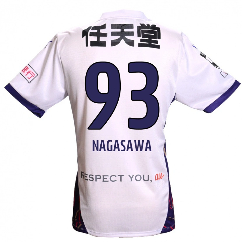 Danxen Herren Shun Nagasawa #93 Weiß Lila Schwarz Auswärtstrikot Trikot 2025/26 T-Shirt