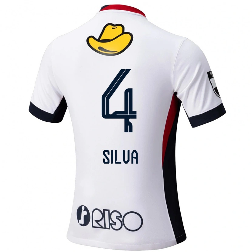 Danxen Herren Leo Silva #4 Weiß Schwarz Auswärtstrikot Trikot 2025/26 T-Shirt