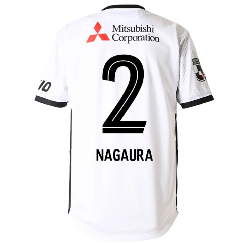 Danxen Herren Koshi Nagaura #2 Weiß Schwarz Auswärtstrikot Trikot 2025/26 T-Shirt
