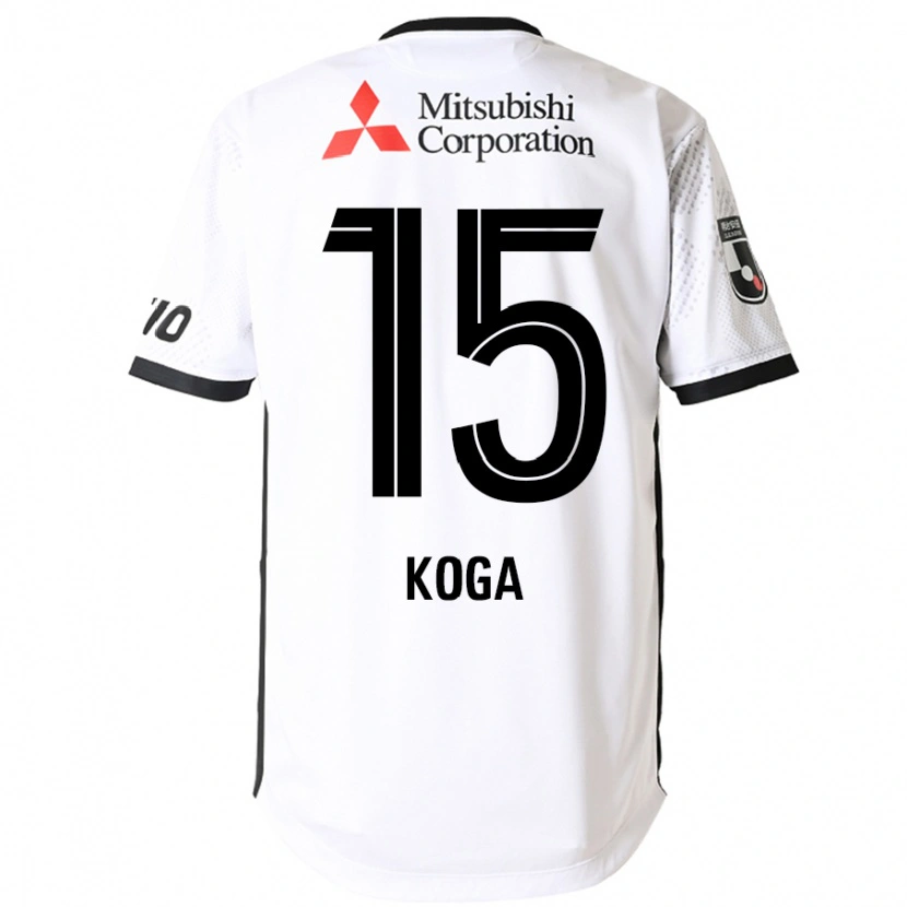 Danxen Herren Shun Koga #15 Weiß Schwarz Auswärtstrikot Trikot 2025/26 T-Shirt