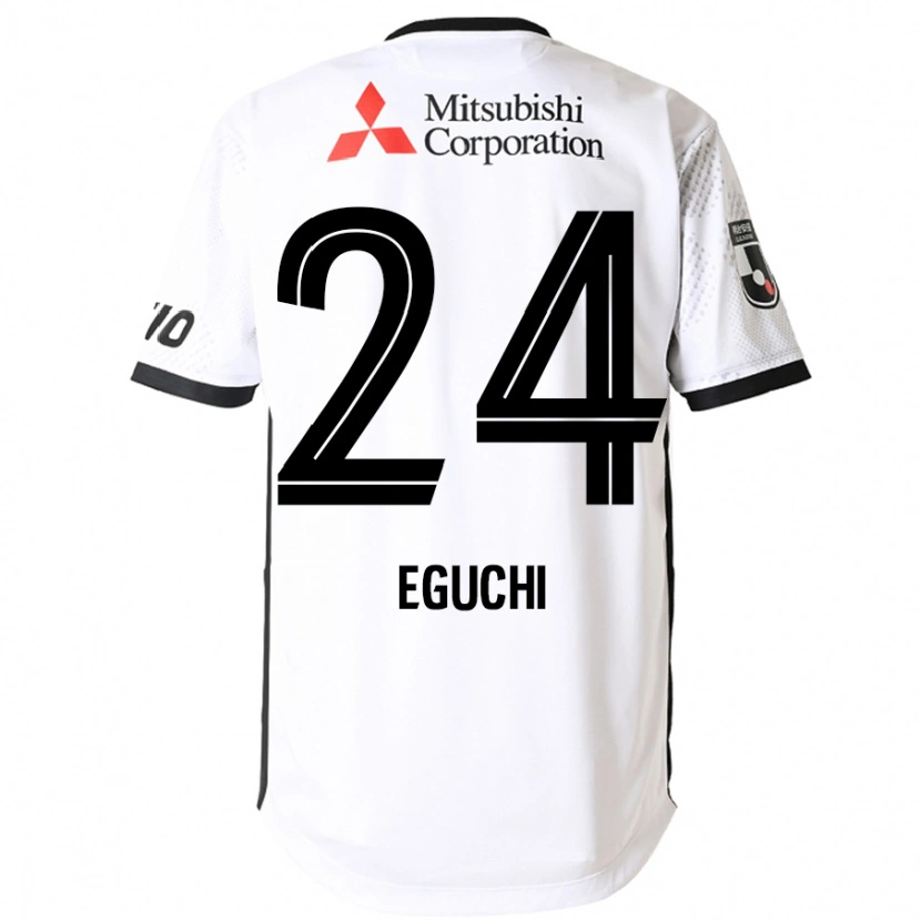 Danxen Herren Kaito Eguchi #24 Weiß Schwarz Auswärtstrikot Trikot 2025/26 T-Shirt