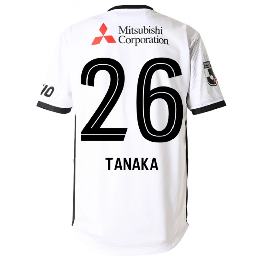 Danxen Herren Haruto Tanaka #26 Weiß Schwarz Auswärtstrikot Trikot 2025/26 T-Shirt