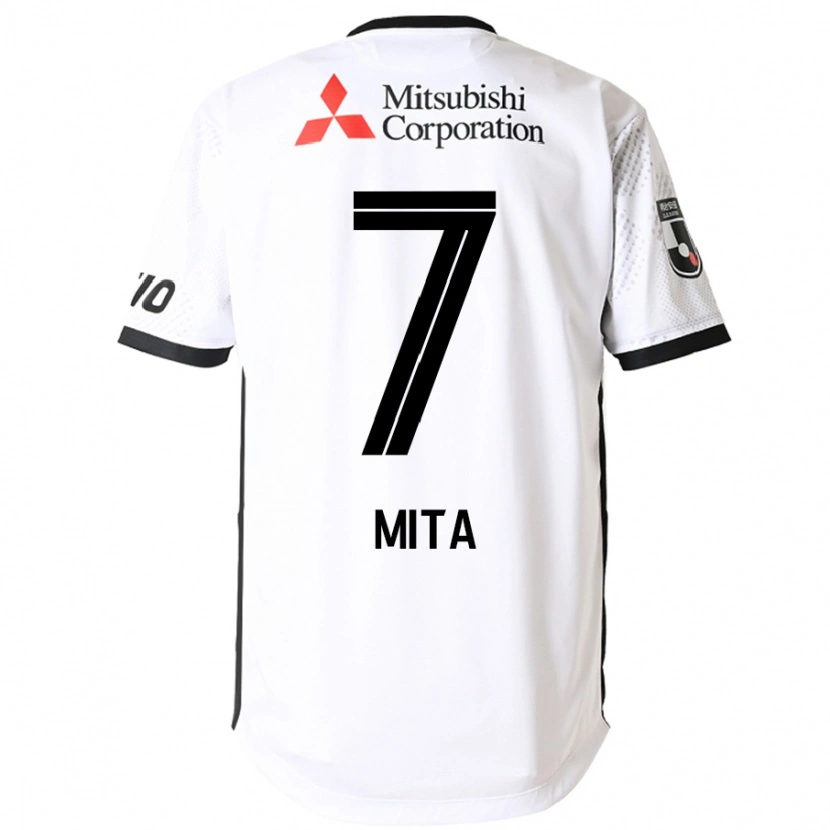 Danxen Herren Hirotaka Mita #7 Weiß Schwarz Auswärtstrikot Trikot 2025/26 T-Shirt