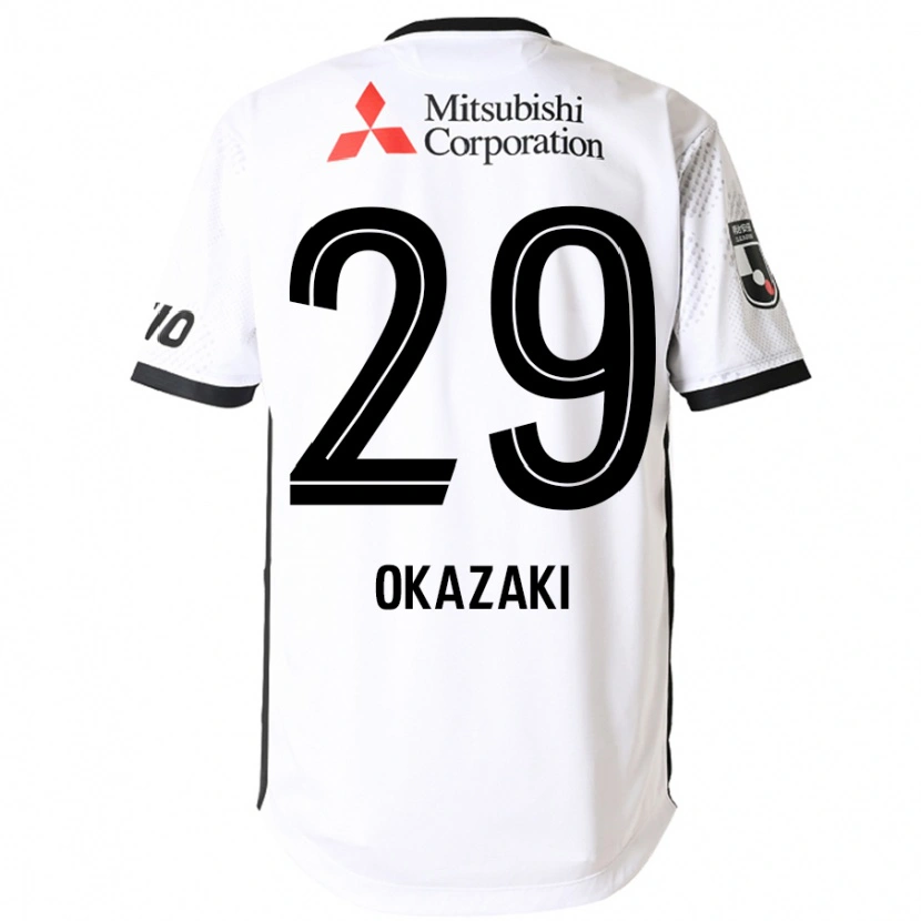 Danxen Herren Makoto Okazaki #29 Weiß Schwarz Auswärtstrikot Trikot 2025/26 T-Shirt