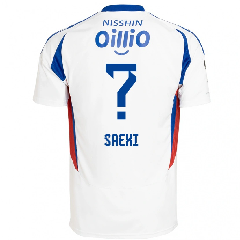 Danxen Herren Shunya Saeki #0 Weiß Königsblau Auswärtstrikot Trikot 2025/26 T-Shirt