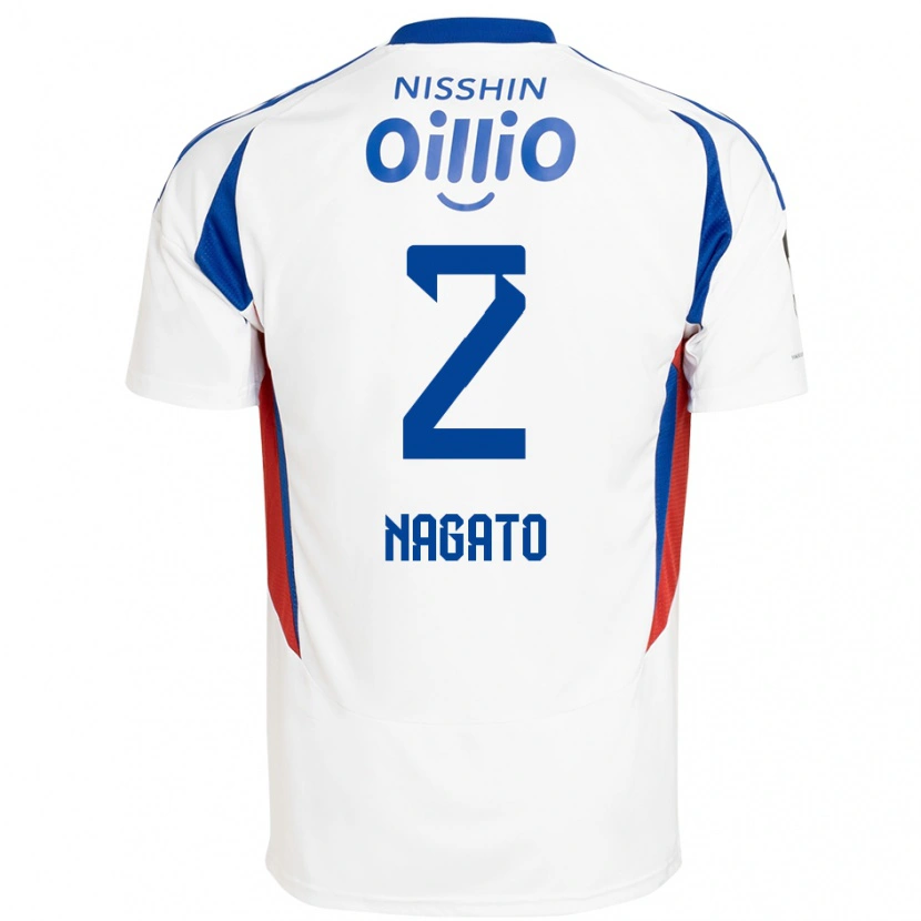 Danxen Herren Katsuya Nagato #2 Weiß Königsblau Auswärtstrikot Trikot 2025/26 T-Shirt