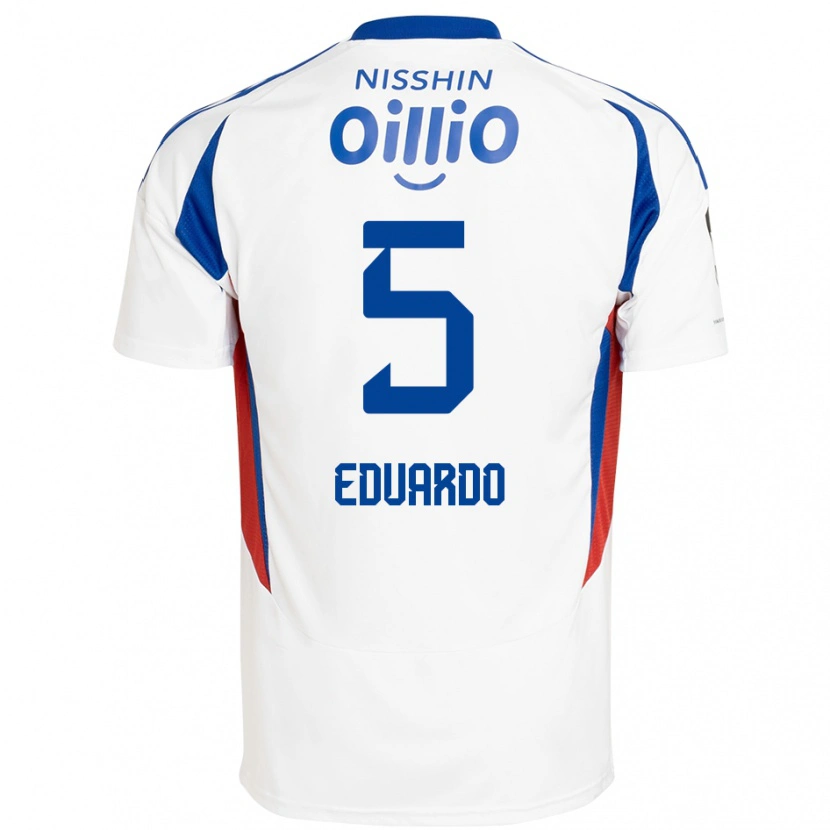 Danxen Herren Eduardo #5 Weiß Königsblau Auswärtstrikot Trikot 2025/26 T-Shirt