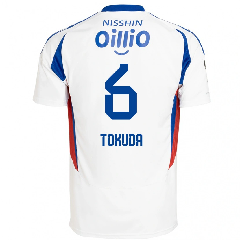 Danxen Herren Yuma Tokuda #6 Weiß Königsblau Auswärtstrikot Trikot 2025/26 T-Shirt
