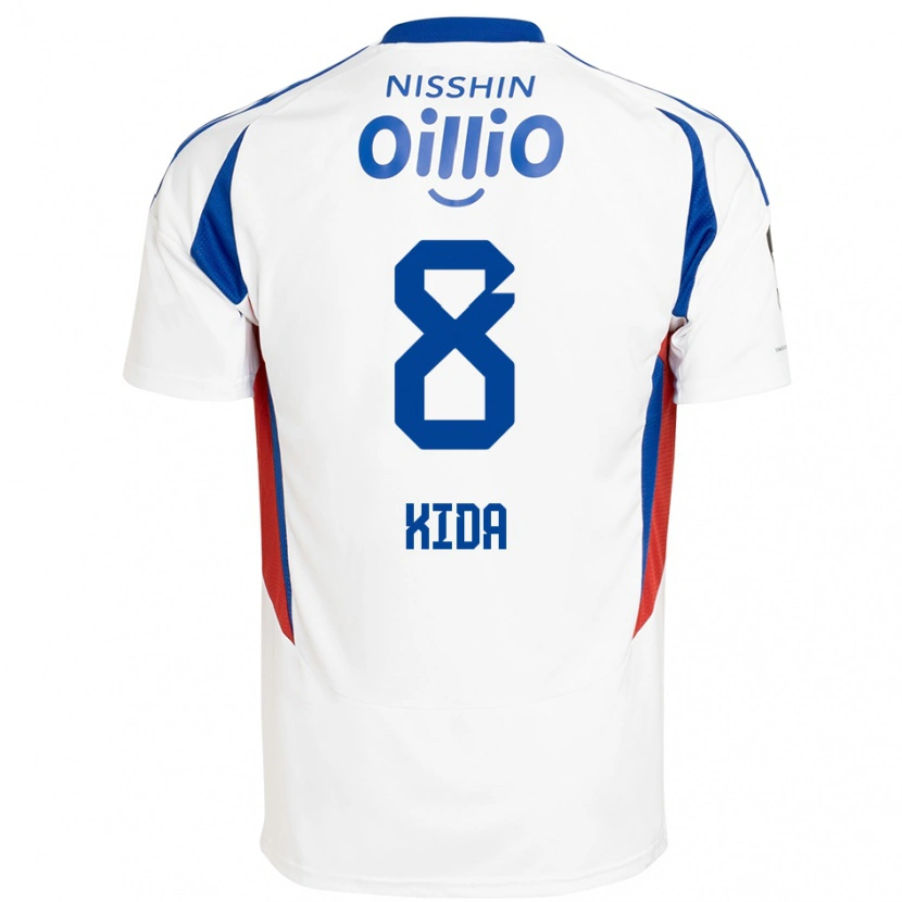 Danxen Herren Takuya Kida #8 Weiß Königsblau Auswärtstrikot Trikot 2025/26 T-Shirt