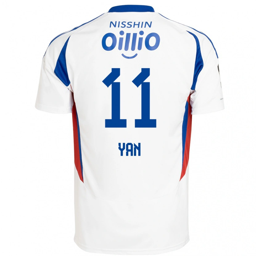 Danxen Herren Yan Matheus #11 Weiß Königsblau Auswärtstrikot Trikot 2025/26 T-Shirt