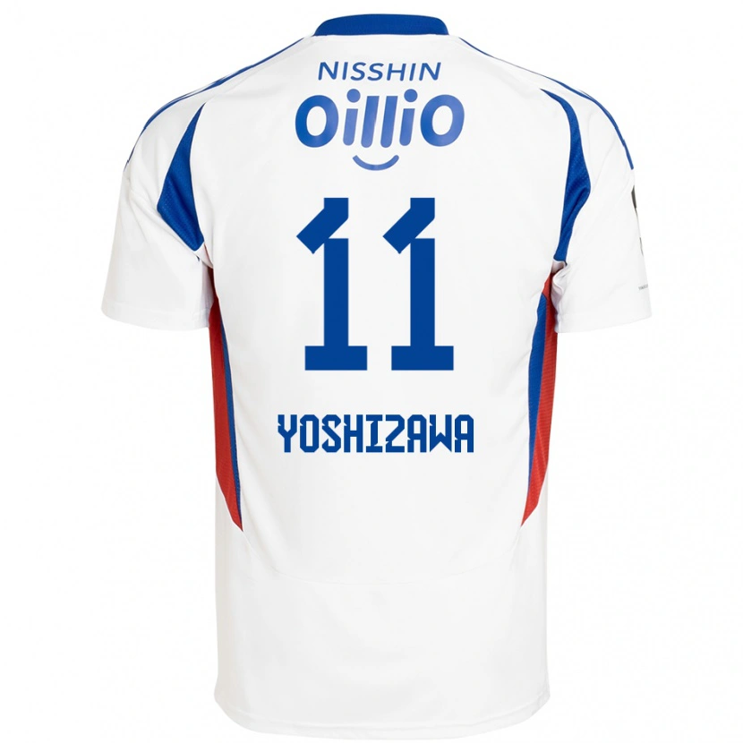 Danxen Herren Mirai Yoshizawa #11 Weiß Königsblau Auswärtstrikot Trikot 2025/26 T-Shirt
