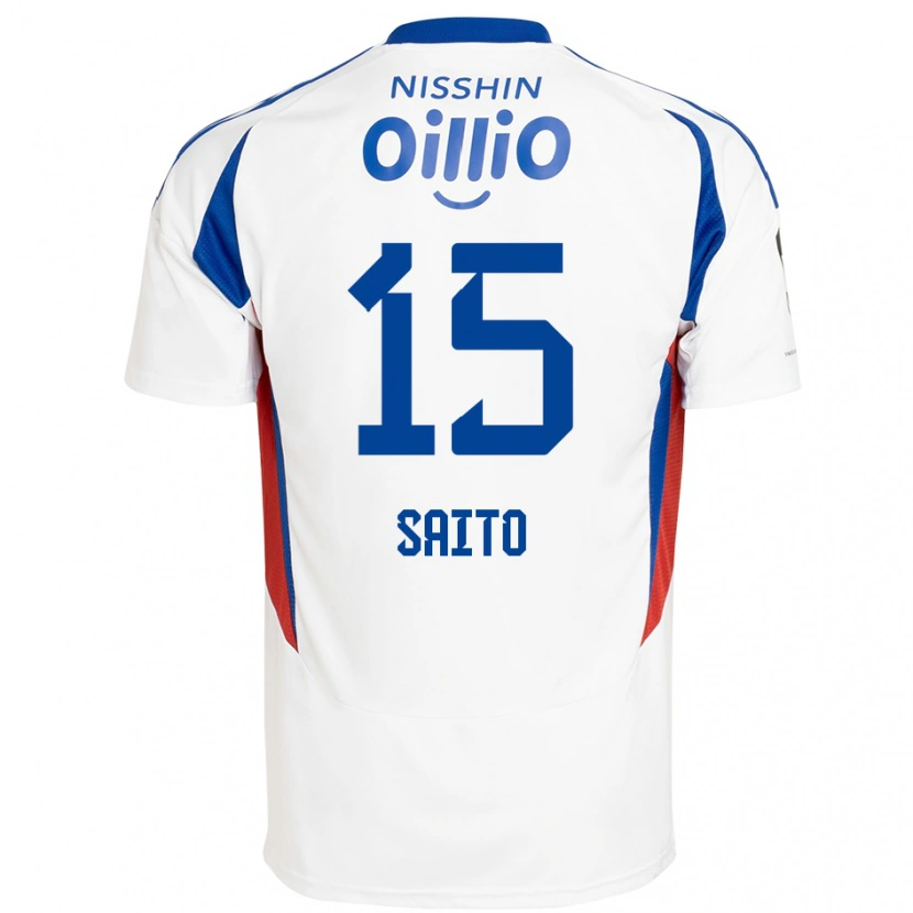 Danxen Herren Haru Saito #15 Weiß Königsblau Auswärtstrikot Trikot 2025/26 T-Shirt