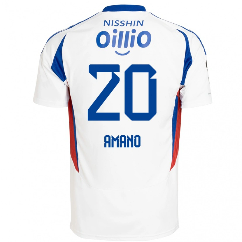 Danxen Herren Jun Amano #20 Weiß Königsblau Auswärtstrikot Trikot 2025/26 T-Shirt