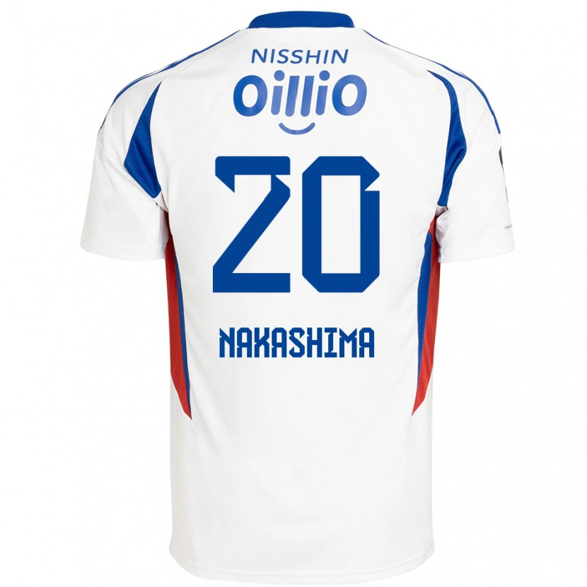 Danxen Herren Rikuto Nakashima #20 Weiß Königsblau Auswärtstrikot Trikot 2025/26 T-Shirt