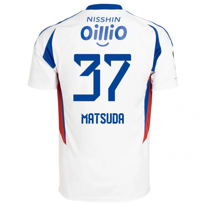 Danxen Herren Eitaro Matsuda #37 Weiß Königsblau Auswärtstrikot Trikot 2025/26 T-Shirt