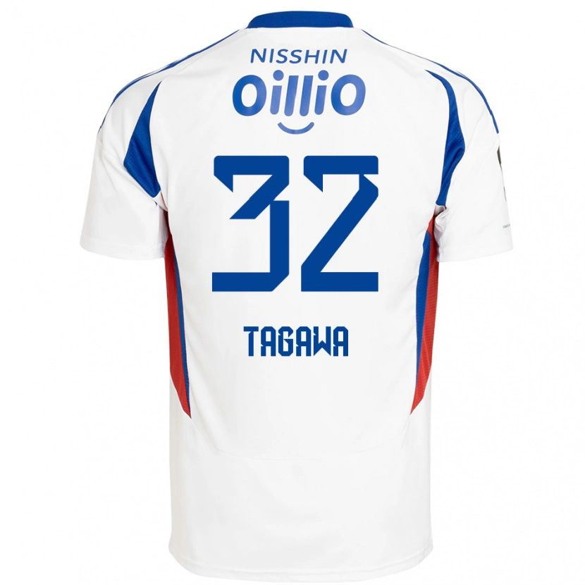 Danxen Herren Tomoki Tagawa #32 Weiß Königsblau Auswärtstrikot Trikot 2025/26 T-Shirt