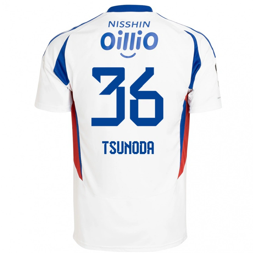 Danxen Herren Ryotaro Tsunoda #36 Weiß Königsblau Auswärtstrikot Trikot 2025/26 T-Shirt