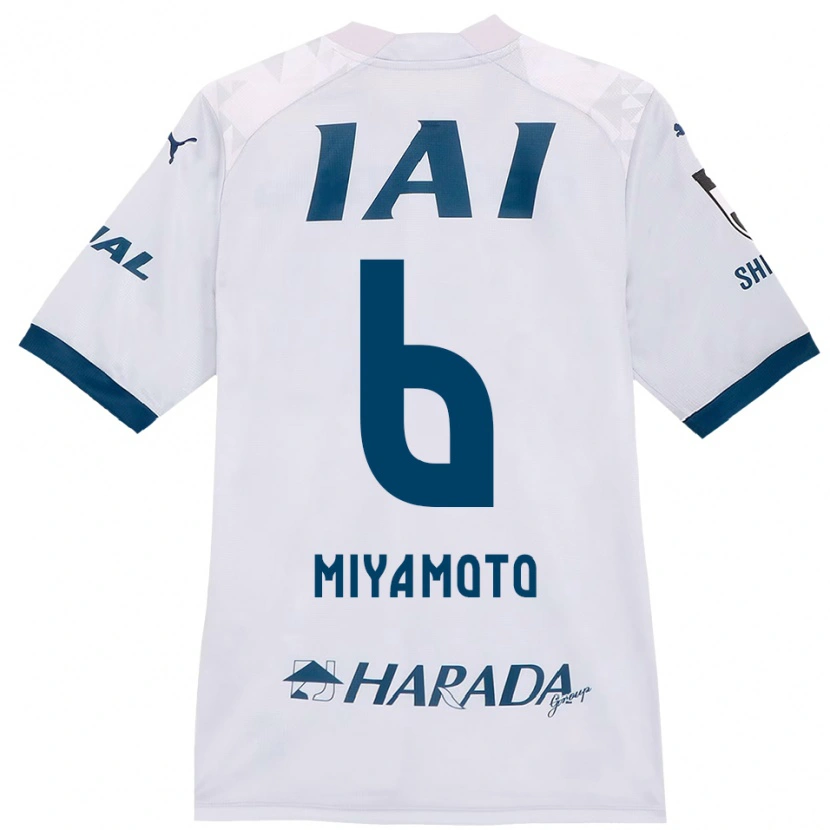 Danxen Herren Kota Miyamoto #6 Weiß Königsblau Auswärtstrikot Trikot 2025/26 T-Shirt