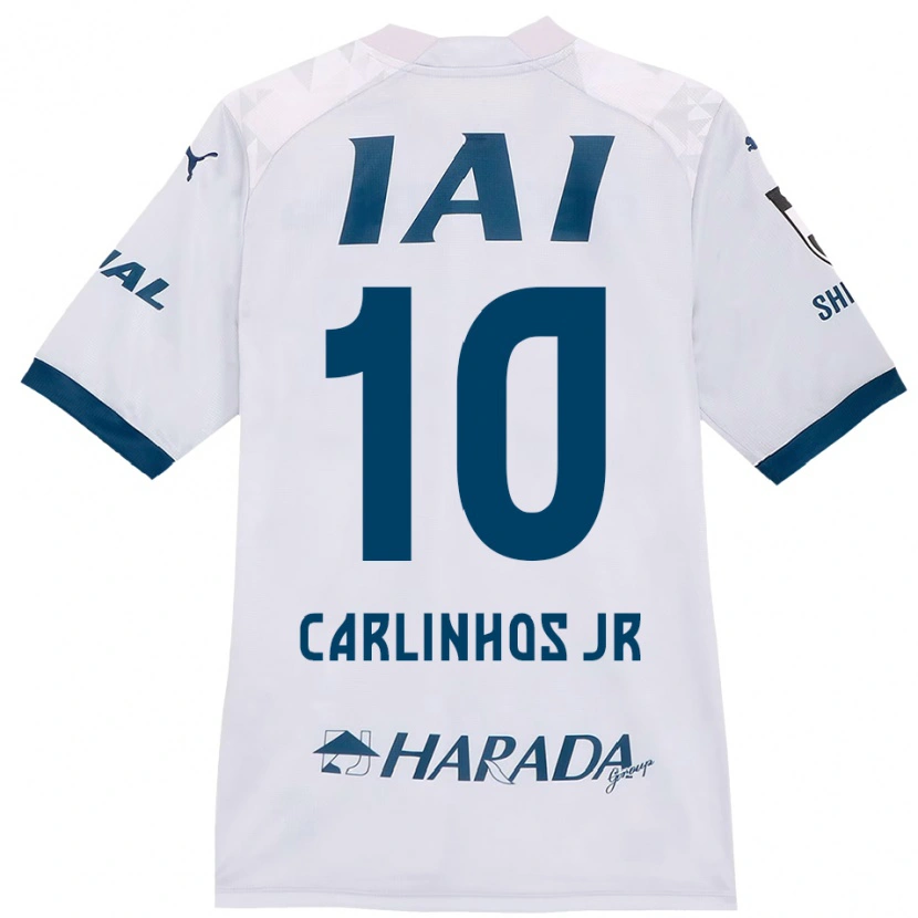 Danxen Herren Carlinhos Junior #10 Weiß Königsblau Auswärtstrikot Trikot 2025/26 T-Shirt