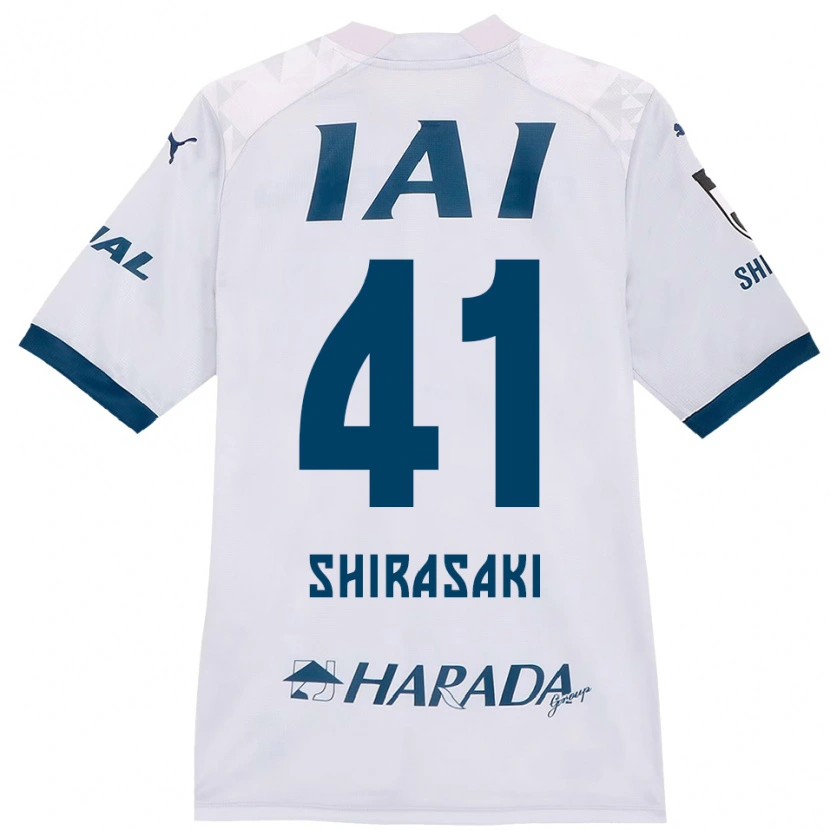 Danxen Herren Ryohei Shirasaki #41 Weiß Königsblau Auswärtstrikot Trikot 2025/26 T-Shirt