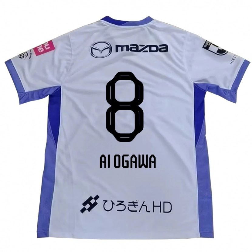 Danxen Herren Ai Ogawa #8 Weiß Orange Auswärtstrikot Trikot 2025/26 T-Shirt