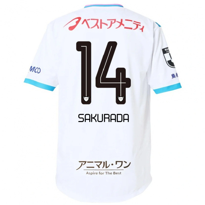 Danxen Herren Ryu Sakurada #14 Weiß Rosa Auswärtstrikot Trikot 2025/26 T-Shirt