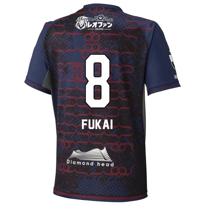 Danxen Herren Kazuki Fukai #8 Blau Rot Auswärtstrikot Trikot 2025/26 T-Shirt