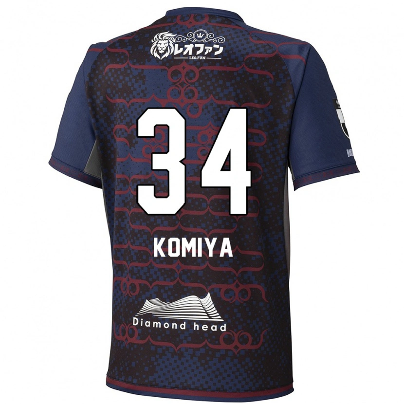 Danxen Herren Masaki Komiya #34 Blau Rot Auswärtstrikot Trikot 2025/26 T-Shirt