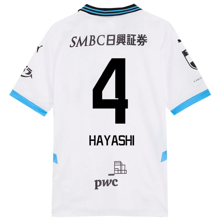 Danxen Herren Shunsuke Hayashi #4 Weiß Himmelblau Auswärtstrikot Trikot 2025/26 T-Shirt
