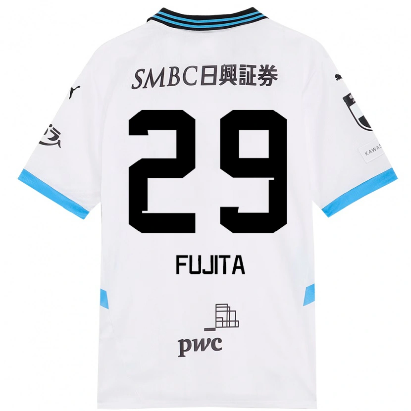 Danxen Herren Asuto Fujita #29 Weiß Himmelblau Auswärtstrikot Trikot 2025/26 T-Shirt