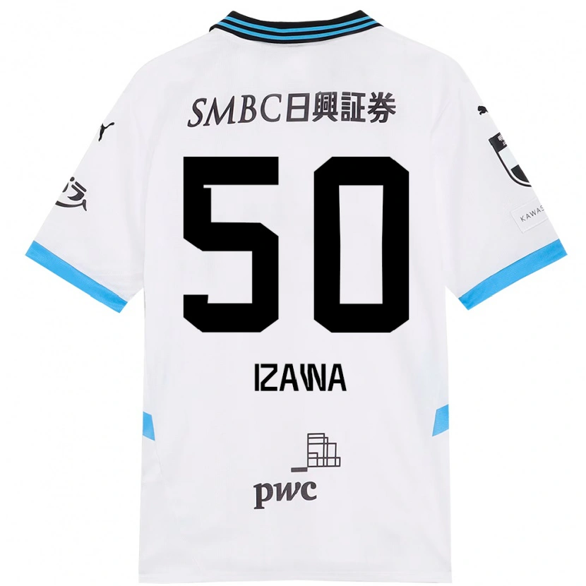 Danxen Herren Haruki Izawa #50 Weiß Himmelblau Auswärtstrikot Trikot 2025/26 T-Shirt