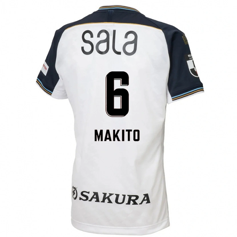 Danxen Herren Makito Ito #6 Weiß Schwarz Auswärtstrikot Trikot 2025/26 T-Shirt