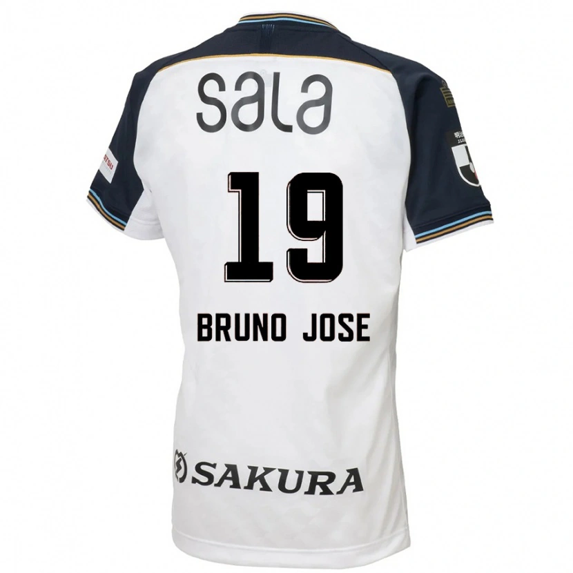 Danxen Herren Bruno José #19 Weiß Schwarz Auswärtstrikot Trikot 2025/26 T-Shirt
