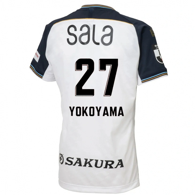 Danxen Herren Kota Yokoyama #27 Weiß Schwarz Auswärtstrikot Trikot 2025/26 T-Shirt